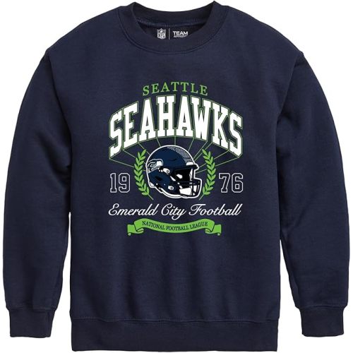 Junk Food NFL Prep - Officially Licensed Youth Pullover Fleece Crew Neck for Boys and Girls