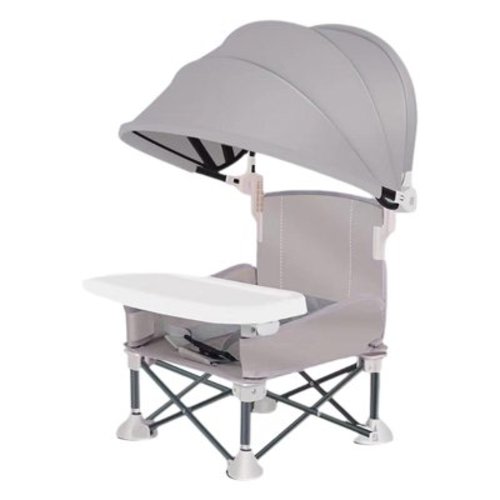 Baby High Foldable Booster Seat Dining Portable Baby Beach with Baby T Seat Sunshade, Tray and Removable Z9E8