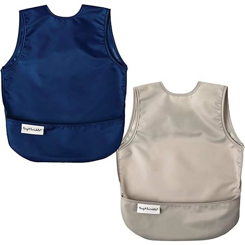 Tiny Twinkle Mess Proof Apron Bibs - 2 Pack