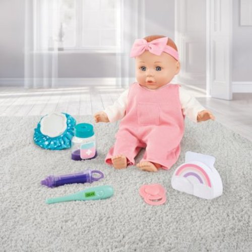 My Sweet Love Get Better Baby Doll Play Set, Rose Pink and Ivory Outfit, 14-inch Doll, 10 Pieces