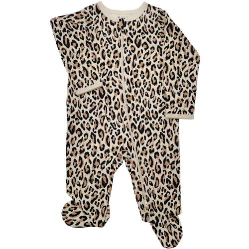 Wonder Nation Baby Gender Neutral Zip Front Footed Sleep N Play Pajamas, Sizes Preemie-6/9 Months