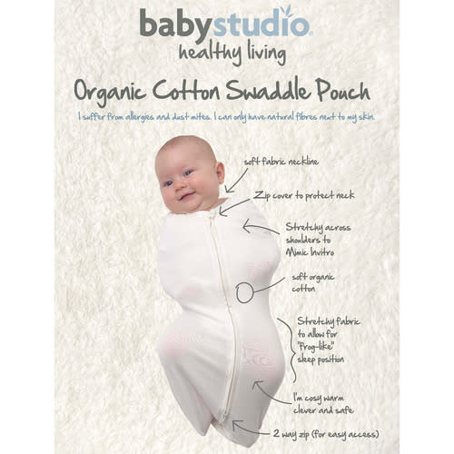 Baby Studio Organic Cotton 0-3 Months Swaddle Pouch