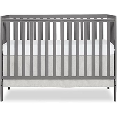 Dream On Me Synergy 5-in-1 Convertible Crib in Steel Grey, Greenguard Gold Certified