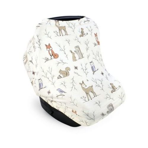 Hudson Baby Girls Multi-use Car Seat Canopy, Enchanted Forest, One Size