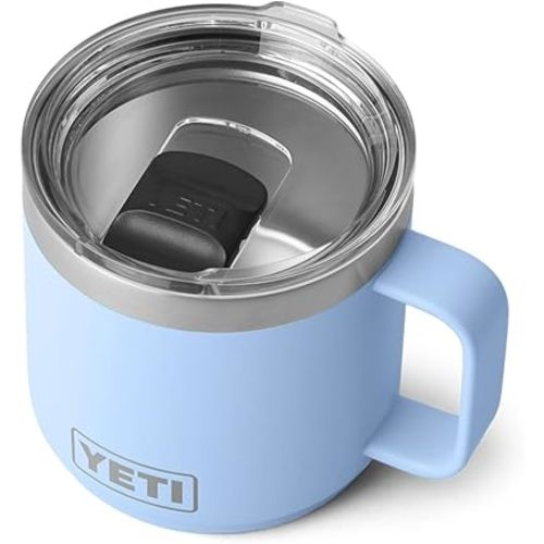 YETI Rambler 14 oz Stackable Mug, Vacuum Insulated, Stainless Steel with MagSlider Lid, Big Sky Blue