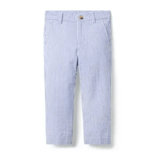 Boy Atlantic Blue Stripe Striped Seersucker Pant by Janie and Jack