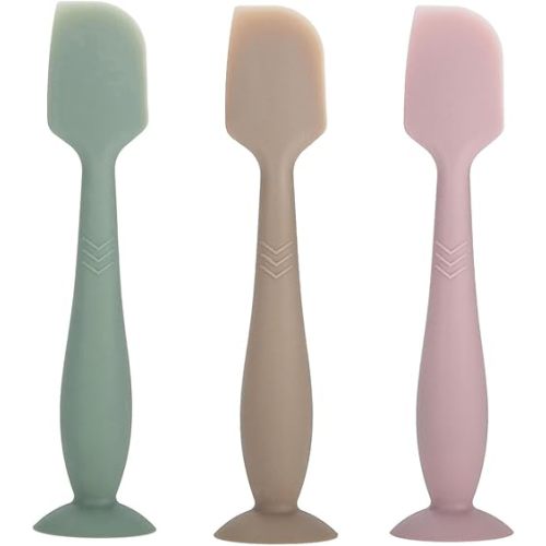 3-Pack Baby Diaper Cream Spatula - Baby Diaper Rash Cream Applicator for Butt Paste Diaper Cream - Diaper Cream Brush for Newborn Baby Essentials (grey, pink, green)