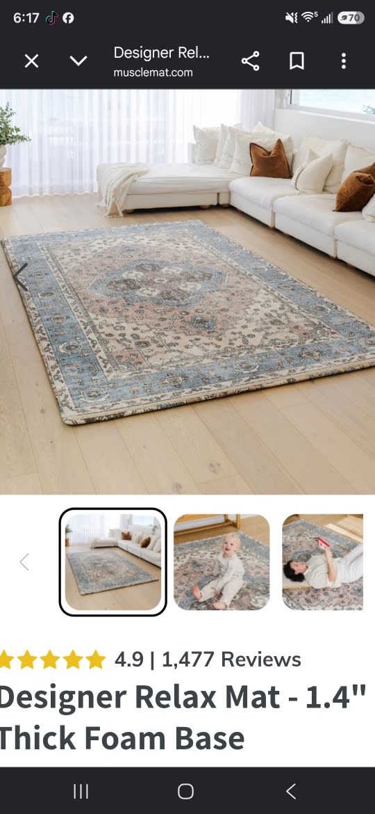 Designer Relax Mat - 1.4" Thick Foam Base