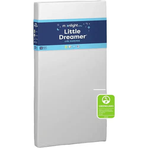 Moonlight Slumber Little Dreamer Crib Mattress - Dual-Sided, 2-Stage Baby and Toddler Mattress with Plush and Firm Layers and Waterproof Mattress Cover - 52"x 28"x 5"