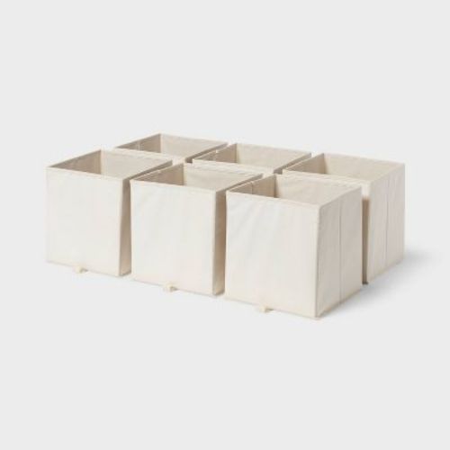 11" Fabric Bin 6pk - Natural - Brightroom™