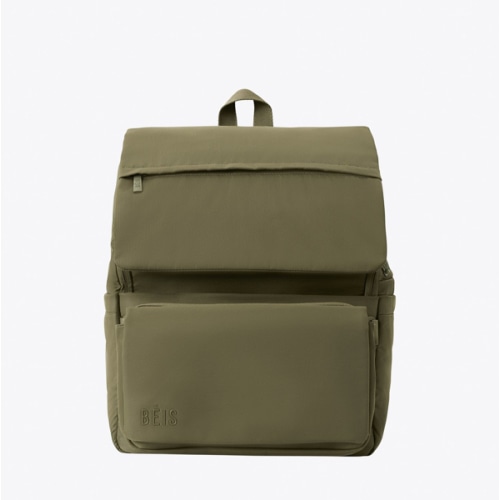 BÉIS 'The Ultimate Diaper Backpack' in Olive - Green Backpack Diaper Bag