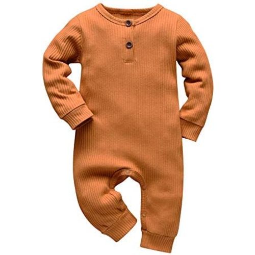 Eghunooy Baby Boy Girl Solid Color One Piece Romper Jumpsuit Outfits Clothes