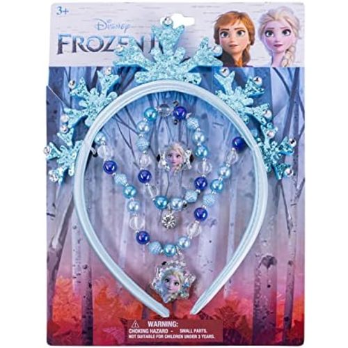LUV HER Frozen Princess Dress Up Accessory Set - Jewelry Set - Princess Elsa Tiara Set - Giftable Box - Birthday Gifts For Girls - Holidays Gift - Girl Toys Dress Up Kit - Ages 3+