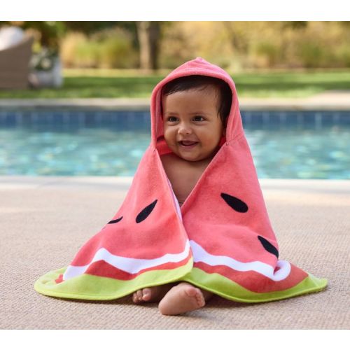 Watermelon Shaped Baby Beach Hooded Towel