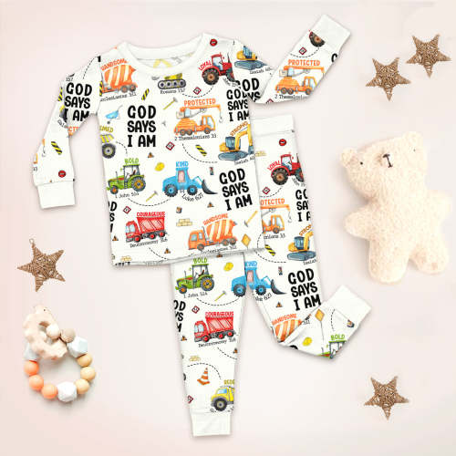 God Says I Am Boy Two Piece Long Sleeve Pajama Set – Zumbamboo