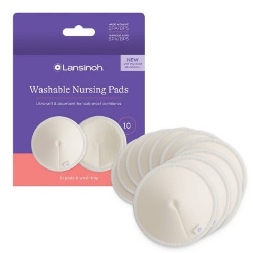 Lansinoh Washable Nursing Pads- 10ct