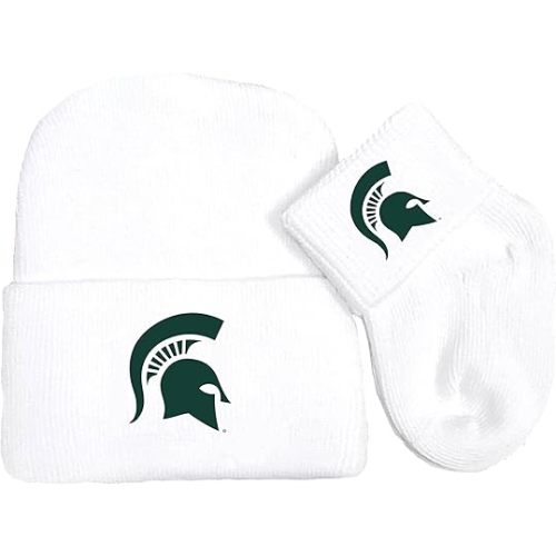 Collegiate Licensed Newborn Baby Knit Cap and Socks Set