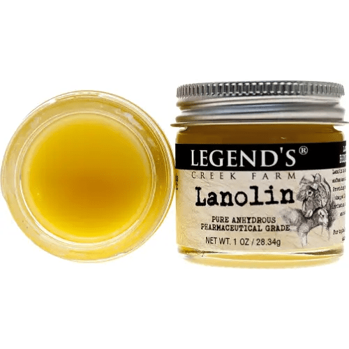 Legend's Creek Farm Nipple Balm - 100% Unadulterated Anhydrous Lanolin Cream for Chapped Skin & Irritations - 1oz. Organic Healing Balm Handmade in USA