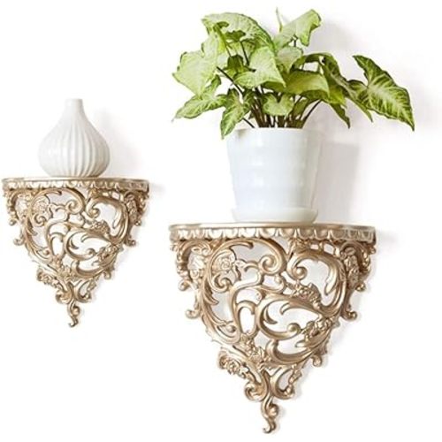 Wall Hanging Storage Rack European Hollow Shelf Wall Decoration