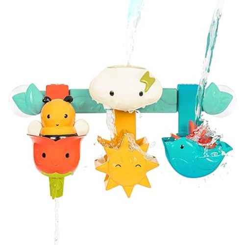 Battat – Baby Bath Toy Bar – 6 Removable Pieces & 2 Suction Cups – Stacking & Sorting Toys – Toddler Bath Toys – 12 Months + – Rain & Shine Bath Bar