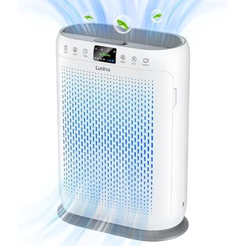 Air Purifiers for Home Large Room up to 1740sq.ft, LUNINO H13 HEPA Air Filter with PM 2.5 Display Air Quality Sensors, Aromatherapy Function, Air Cleaner for Dust, Smoke, Dander, Pets Hair, Pollen
