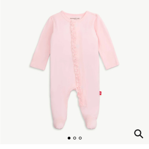 Magnetic Me - Pink Ruffle Footie, NB