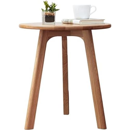 Hymus 100% Solid Oak Small Side Table (Natural)