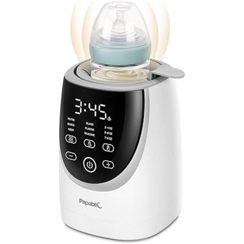 Papablic NutriWarm™ Swirlable Bottle Warmer – Advanced Nutrient-Preserving Warming Technology, Fast and Even Warming for Breastmilk & Formula, Precise Temperature Control, Easy to Use