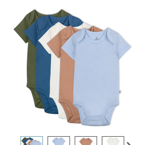 5-Pack Organic Cotton Short Sleeve Bodysuits | Honest Baby Clothing