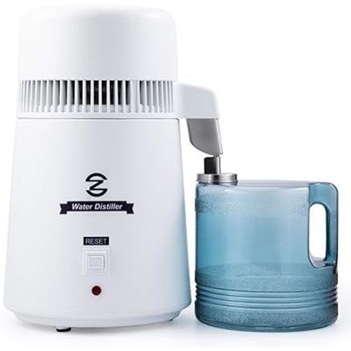 CO-Z Distilled Water Maker, 1 Gallon Water Distiller, 4L Home Countertop Water Distiller Machine, Table Desktop Water Distill Distilling Purifier Purification Filter, Home Pure Clean Water Device