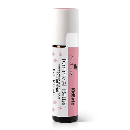 Plant Therapy KidSafe Tummy All Better Essential Oil Blend Pre-Diluted Roll-On 10 mL (1/3 oz) 100% Pure, Therapeutic Grade