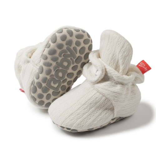 HsdsBebe Baby Girls Boys Cotton Boots Newborn Winter Cozy Fleece Booties Infant Socks Shoes for 0-18 Months