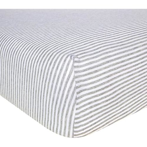 Burt's Bees Baby Essential Organic Cotton Fitted Crib Sheet, Breathable for Boy Girl Standard Crib & Toddler Mattresses