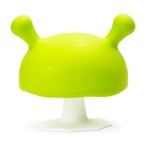 Mombella Mimi The Mushroom Super Soft Silicone Baby Soothing Teether Toy, Pacifier &Breast Shape For Sucking Stage, Prevent Finger Chewing & Falling Down, For 0m+ - Green