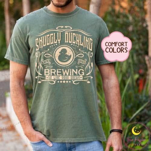 Comfort Colors Snuggly Duckling Shirt, Vintage Snuggly Duckling Brewing Tangled Inspired T-shirt, Tangled Movie Tee E2403