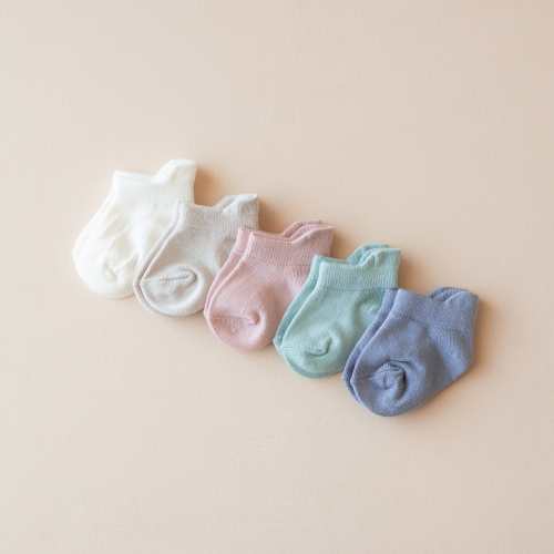 Ankle Socks Combo 5-Pack in Pastel 0-3 months