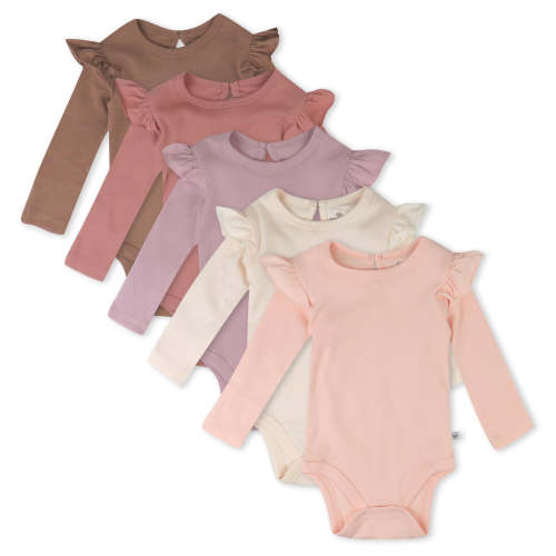 5-Pack Organic Cotton Long Sleeve Bodysuits | Honest Baby Clothing