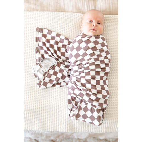 BROWN + WHITE CHECKER | SWADDLE