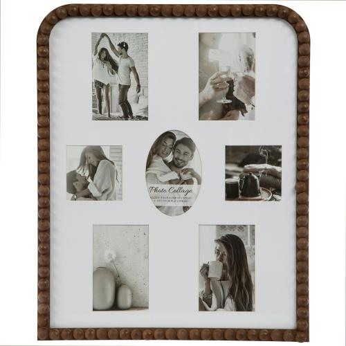 Beaded Collage Wood Wall Frame