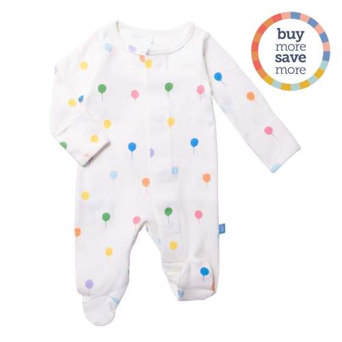 balloon dream organic cotton magnetic footie