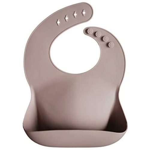 mushie Silicone Baby Bib (Warm Taupe)