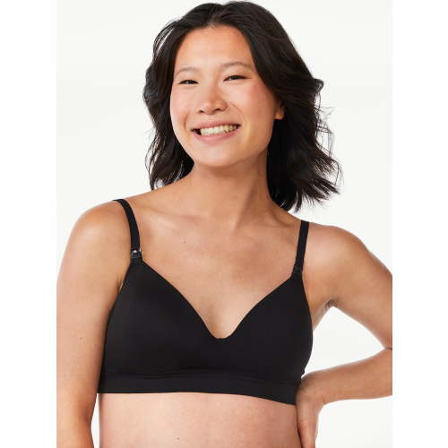 Joyspun Women's Maternity Seamless Nursing Bra with Flex Panel, 2XL
