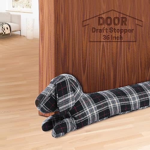 SWISSELITE 36 Inch Under Door Stopper, Decorative Door Noise Blocker, Weighted 3.2 Pounds Animal Air Draft Stopper Soundproof Energy Saver for Door & Window