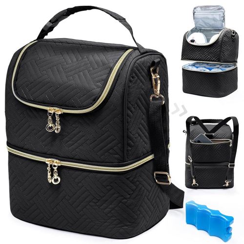 Mam Breastmilk Storage Bag with Ice Pack - Cooler for 6 Bottles Up to 9 Ounce - Insulated Bottle Bag for Daycare