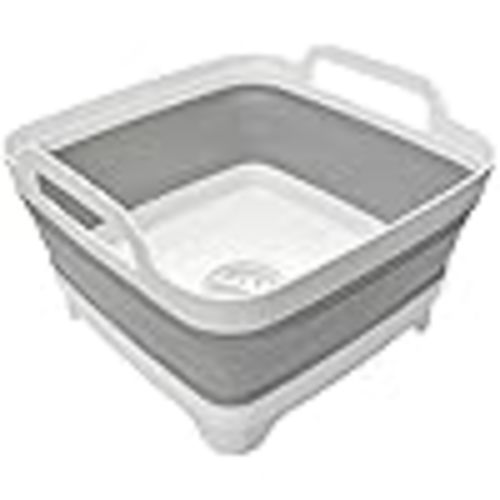 Amazon.com: MontNorth Collapsible Wash Basin 9L, Foldable Dish Tub with Drain Plug, Portable Collapsible Dish Basin, Camping Sink for Washing Dishes, Laundry & Kitchen Use,Gray : Automotive