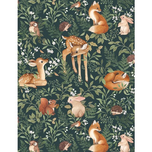 Little Fawn and Friends Crib Sheet / Woodland Fabric / Deer Fabric / Little Fawn and Friends / Dear Stella
