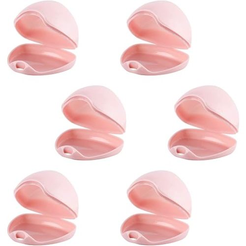 Accmor Pacifier Case, Pacifier Holder Case, Pacifier Container for Travel, BPA Free, Pink, 6 Pack