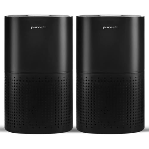 PuroAir 240 HEPA Air Purifiers for Home Large Rooms - Covers Up To 1,000 Sq Ft - Filters Up To 99.9% of Pollutants, Smoke, Pollen, Dust - Quiet HEPA Air Filter - Air Purifiers for Bedroom (2 Pack)