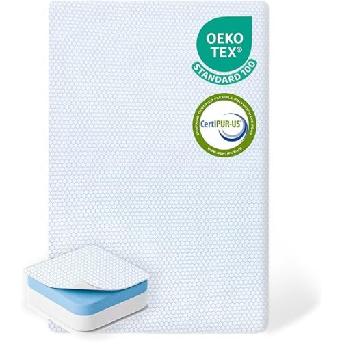 Pack and Play Mattress,38"x26" Dual-Sided Soft & Firm Memory Foam Pack N Play Mattresses Pad,High Density Foam Mattress for Pack N Play with Breathable Cover