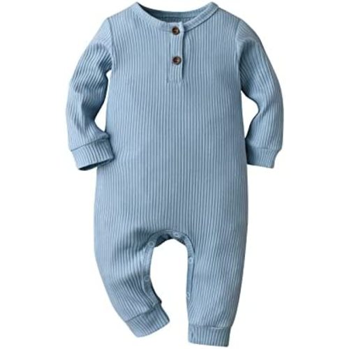 Eghunooy Baby Boy Girl Solid Color One Piece Romper Jumpsuit Outfits Clothes